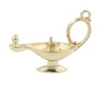 Sterling Silver Genie Lamp Charm (24x16mm)