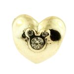 PANDORA Genuine Sterling Silver Swarovski Mickey Mouse Heart Charm (11mm Wide)