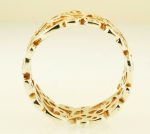 Sterling Silver Simulated Diamond Fancy Floral Band (Size O 1/2) 9mm Wide - Image 3