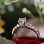 18Ct White Gold Brilliant Cut 1.20ct Diamond Solitaire w/ Accents Ring (Size K) - Image 2