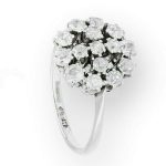 Antique 18Carat White Gold Old Cut 0.66ct Diamond Cluster Ring (Size M) 13x13mm - Image 2