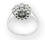 Antique 18Carat White Gold Old Cut 0.66ct Diamond Cluster Ring (Size M) 13x13mm - Image 3