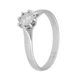 950 Platinum Illusion Set 0.20ct Diamond Solitaire Ring (Size M) 5mm Head - Image 2