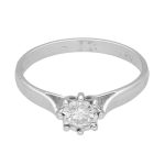 950 Platinum Illusion Set 0.20ct Diamond Solitaire Ring (Size M) 5mm Head
