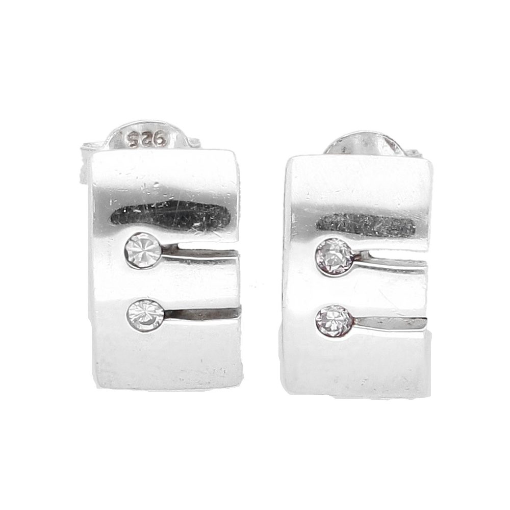 Sterling-Silver-Simulated-Amethyst-Initial-E-Stud-Earrings-7x11mm-e1565101366144 Sterling Silver Simulated Amethyst Initial 'E' Stud Earrings (7x11mm) - Image 1