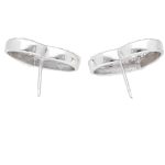Sterling Silver Blue Zircon Rope Effect Heart Stud Earrings (21x20mm) - Image 3