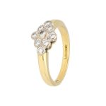 18Carat Yellow Gold 0.31ct Bezel Setting Diamond Cluster Ring (Size I 1/2)10x7mm - Image 2