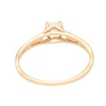 9Carat Yellow Gold Clear Quartz Solitaire Ring (Size R 1/2) 5mm Head - Image 4