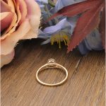 9Carat Yellow Gold Clear Quartz Solitaire Ring (Size R 1/2) 5mm Head - Image 7