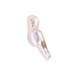 New! 9Carat White Gold Tanzanite & Diamond Fancy Pendant (6x18mm) - Image 3