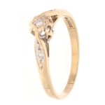 9Carat Yellow Gold 0.10ct Diamond Solitaire w/ Accents Ring (Size J) 4mm Head - Image 2