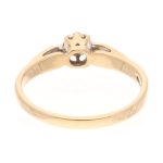 9Carat Yellow Gold 0.10ct Diamond Solitaire w/ Accents Ring (Size J) 4mm Head - Image 3