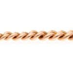 9Carat Rose Gold 6.75" Graduated Curb Bracelet w/ Safety Chain & 9Carat Yellow Gold Heart Padlock (6-9mm & 18x25mm) - Image 3