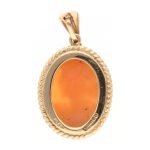 9Carat Yellow Gold Cameo Pendant (15x19mm) - Image 3