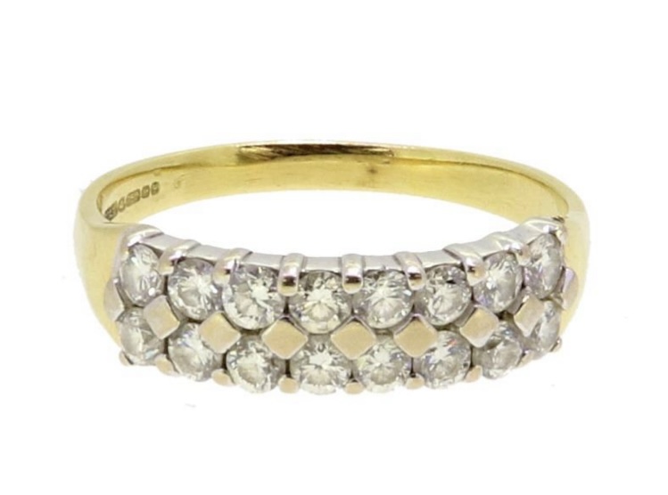 IMG_1374 18Carat Yellow Gold 1.00ct Diamond Cluster Ring (Size T 1/2) - Image 1