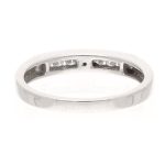 18Carat White Gold 0.15ct Diamond Channel Set Eternity Ring (Size K) 3mm Wide - Image 4