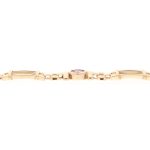 9Carat Yellow Gold 8.25" Amethyst Tennis Bracelet (8mm Wide) - Image 3
