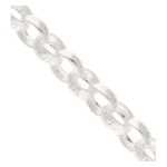 New! Sterling Silver 9.25" Patterned Oval Belcher Bracelet (10mm Wide) - Image 2