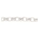 New! Sterling Silver 9.25" Patterned Oval Belcher Bracelet (10mm Wide) - Image 3