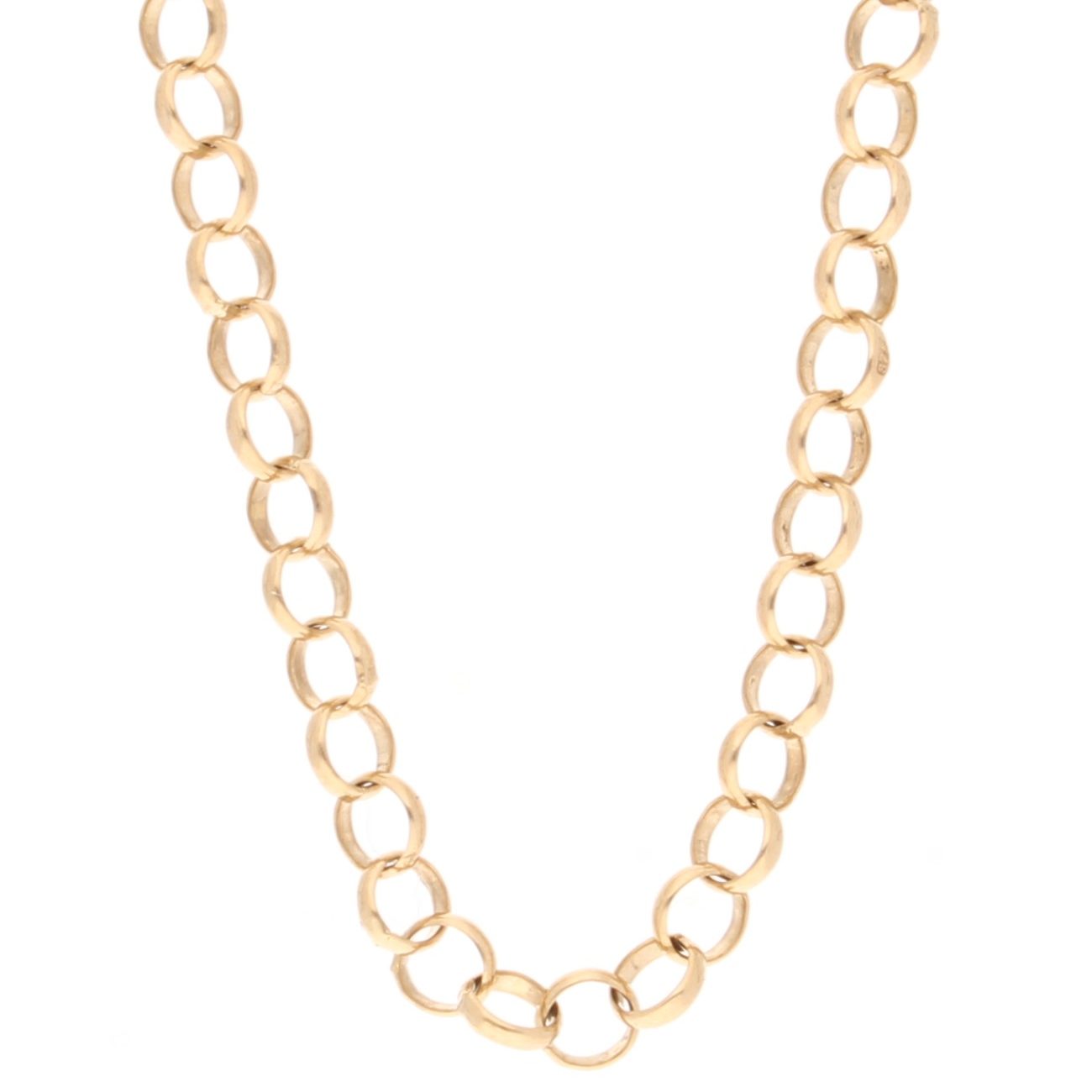 9Carat Yellow Gold 16.25 Belcher Chain Necklace (3mm Wide) (1) 9Carat Yellow Gold 16.25" Belcher Chain/ Necklace (3mm Wide) - Image 1