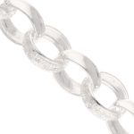 New! Sterling Silver 9.25" Patterned Oval Belcher Bracelet (14mm Wide) - Image 2