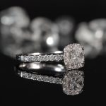 18Carat White Gold 0.61ct Diamond Solitaire w/ Accents Ring (Size L) 4x4mm Head - Image 9