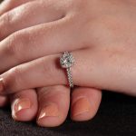 18Carat White Gold 0.61ct Diamond Solitaire w/ Accents Ring (Size L) 4x4mm Head - Image 13