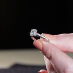 18Carat White Gold 0.61ct Diamond Solitaire w/ Accents Ring (Size L) 4x4mm Head - Image 11