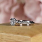 18Carat White Gold 0.61ct Diamond Solitaire w/ Accents Ring (Size L) 4x4mm Head - Image 8
