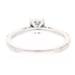 18Carat White Gold 0.61ct Diamond Solitaire w/ Accents Ring (Size L) 4x4mm Head - Image 5