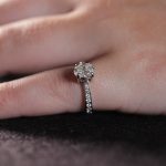 18Carat White Gold 1.02ct Oval Cut Diamond Solitaire w/ 0.21ct Accents Ring (Size G 1/2) 5x7mm Head - Image 12