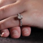 18Carat White Gold 1.02ct Oval Cut Diamond Solitaire w/ 0.21ct Accents Ring (Size G 1/2) 5x7mm Head - Image 6