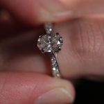 18Carat White Gold 1.02ct Oval Cut Diamond Solitaire w/ 0.21ct Accents Ring (Size G 1/2) 5x7mm Head - Image 9