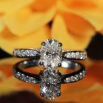 18Carat White Gold 1.02ct Oval Cut Diamond Solitaire w/ 0.21ct Accents Ring (Size G 1/2) 5x7mm Head - Image 8