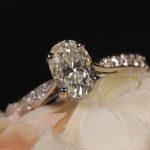 18Carat White Gold 1.02ct Oval Cut Diamond Solitaire w/ 0.21ct Accents Ring (Size G 1/2) 5x7mm Head - Image 2