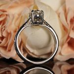 18Carat White Gold 1.02ct Oval Cut Diamond Solitaire w/ 0.21ct Accents Ring (Size G 1/2) 5x7mm Head - Image 11