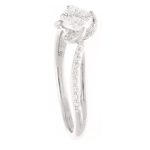 18Carat White Gold 0.45ct Diamond Solitaire w/ 0.10ct Diamond Accents Ring (Size J) 4.5mm Head - Image 2