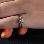 18Carat White Gold 0.46ct Diamond Solitaire w/ 0.09ct Accents Ring (Size H 1/2) 4.5mm Head - Image 6