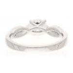 18Carat White Gold 0.46ct Diamond Solitaire w/ 0.09ct Accents Ring (Size H 1/2) 4.5mm Head - Image 5