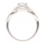 18Carat White Gold 0.46ct Diamond Solitaire w/ 0.09ct Accents Ring (Size H 1/2) 4.5mm Head - Image 4