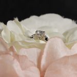 18Carat White Gold 0.46ct Diamond Solitaire w/ 0.09ct Accents Ring (Size H 1/2) 4.5mm Head - Image 12