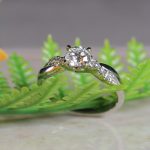 18Carat White Gold 0.46ct Diamond Solitaire w/ 0.09ct Accents Ring (Size H 1/2) 4.5mm Head - Image 14