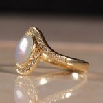 18Carat Yellow Gold AAA 1.00ct Opal Solitaire w/ 0.30ct Diamond Accents Ring (Size P) 14.5mm Widest - Image 13