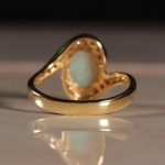 18Carat Yellow Gold AAA 1.00ct Opal Solitaire w/ 0.30ct Diamond Accents Ring (Size P) 14.5mm Widest - Image 12