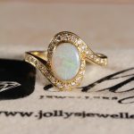 18Carat Yellow Gold AAA 1.00ct Opal Solitaire w/ 0.30ct Diamond Accents Ring (Size P) 14.5mm Widest - Image 9