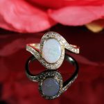 18Carat Yellow Gold AAA 1.00ct Opal Solitaire w/ 0.30ct Diamond Accents Ring (Size P) 14.5mm Widest - Image 16
