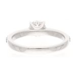9Carat White Gold Lab Grown 0.58ct Diamond Solitaire w/ 0.15ct Accents Ring (Size K) 5mm Head - Image 4