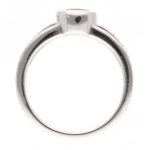 18Carat White Gold 1.75ct AAA Sapphire Solitaire w/ 0.06ct Diamond Accents Ring (Size N) 7x7.5mm Head - Image 4