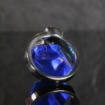 18Carat White Gold 1.75ct AAA Sapphire Solitaire w/ 0.06ct Diamond Accents Ring (Size N) 7x7.5mm Head - Image 15