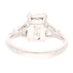 18Carat White Gold 2.01ct Diamond Solitaire w/ 1.50ct Accents Ring (Size J 1/2) 6x8mm Head - Image 5